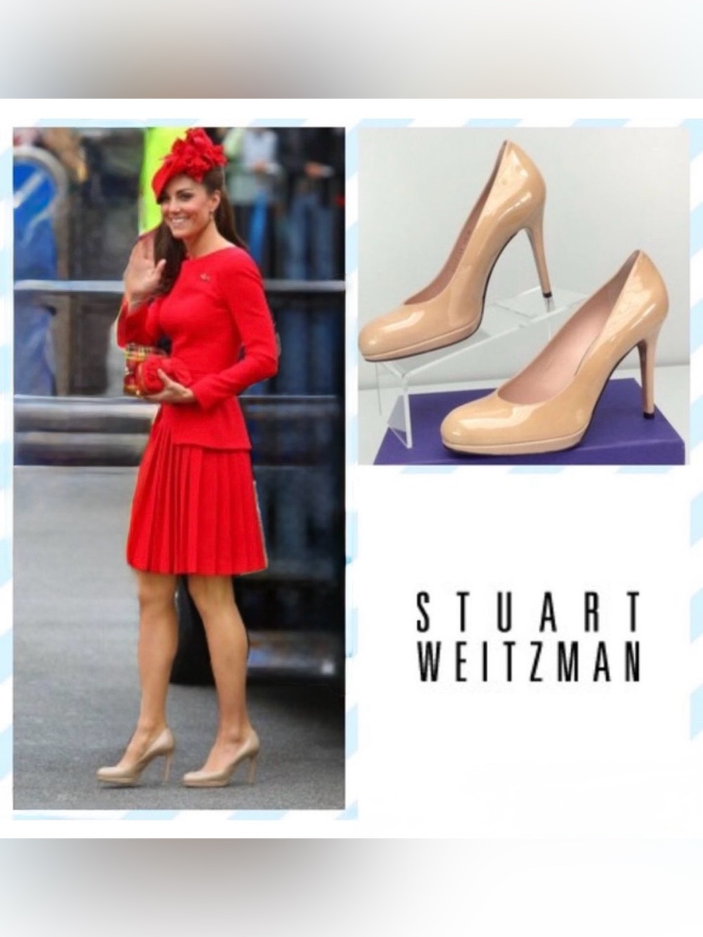 Stuart Weitzman Nude Patent Pumps Size 9 M Heeled Ballet Corporate Clean Mint